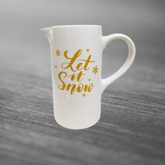 Loblolly Pines 42 oz Let it Snow Ceramic Pitcher NIB - Picture 7 of 8